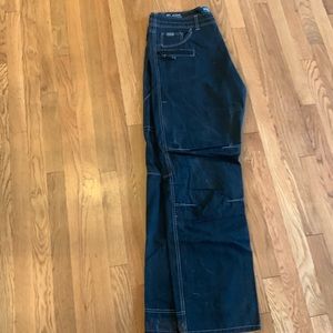 Mens Kuhl black 100% cotton work pants
